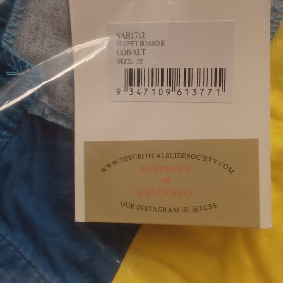 Critical Slide Society Men's Beach Shorts- Sunset Boardie - Cobalt - Picture 3 of 4